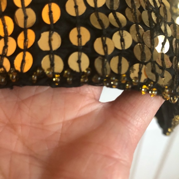 1980s vintage disco gold sequin top - Picture 5 of 9